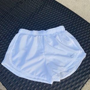 White Medium Nike Dry Fit Running Shorts